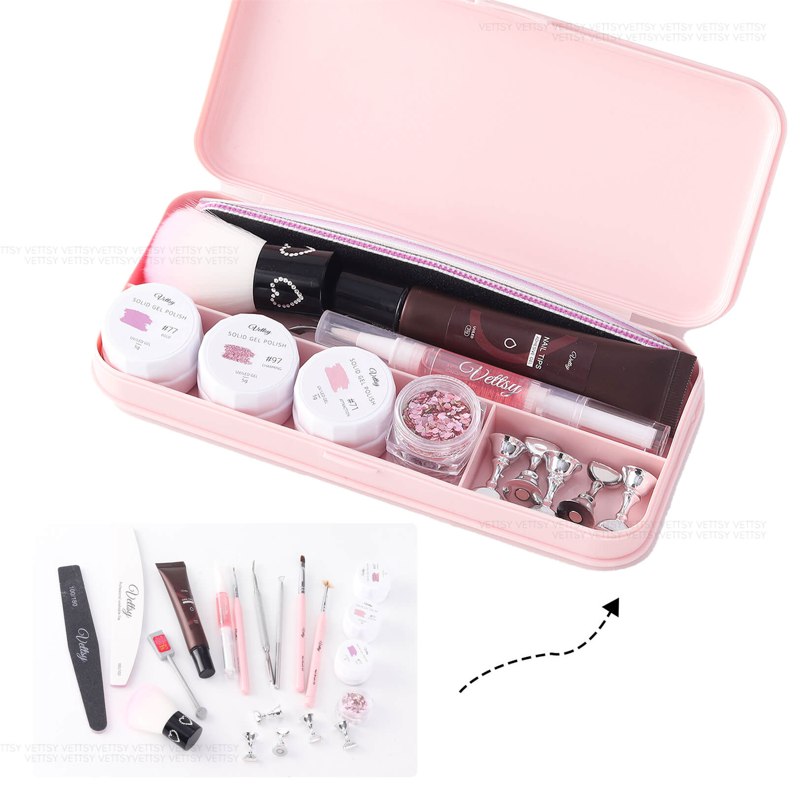 Manicure Tool Storage Box-Pink – Vettsy