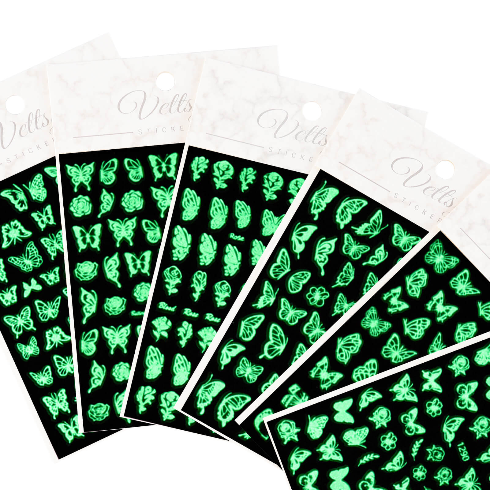 nail-art-stickers-star-luminous-butterfly