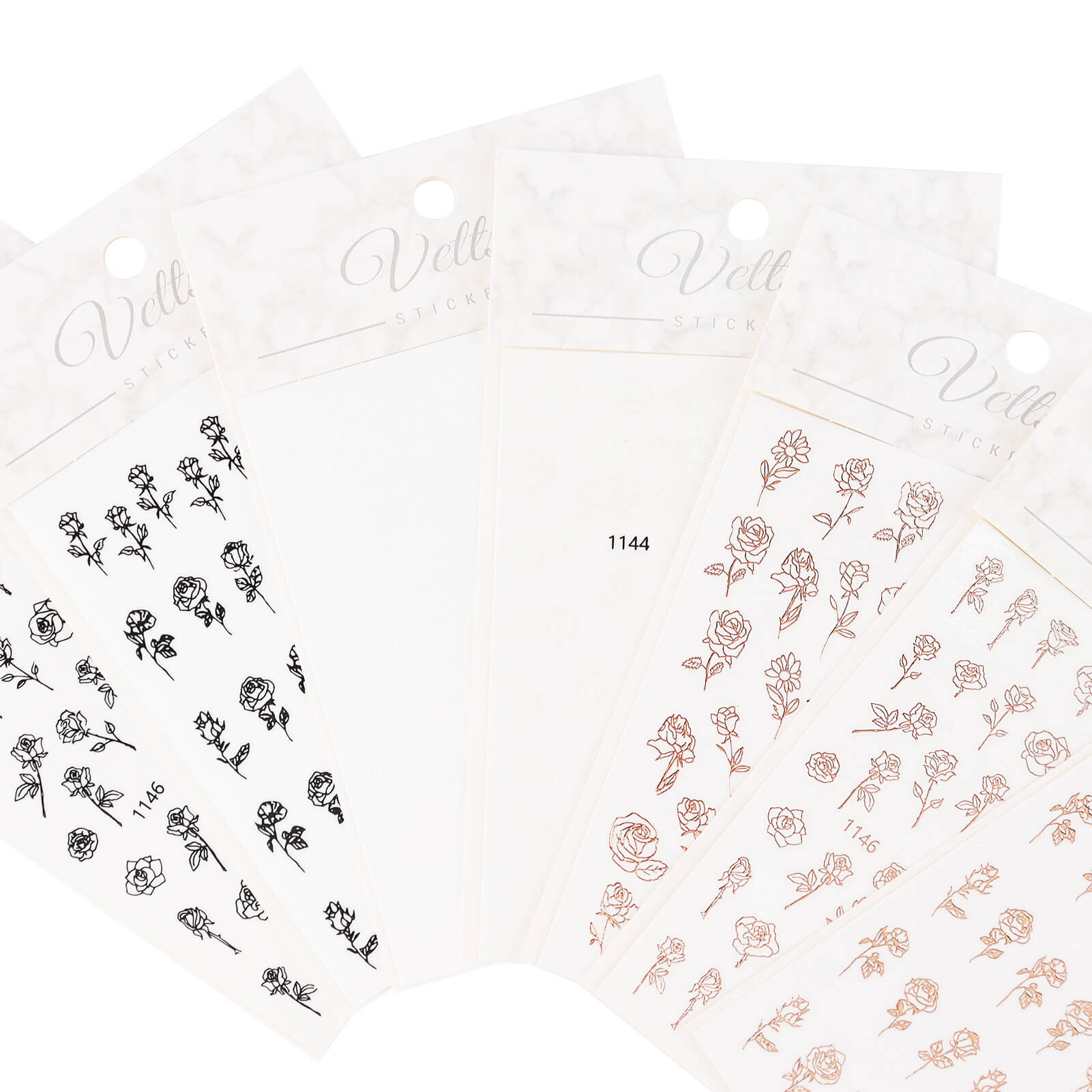 Nail Stickers-Rose - Vettsy