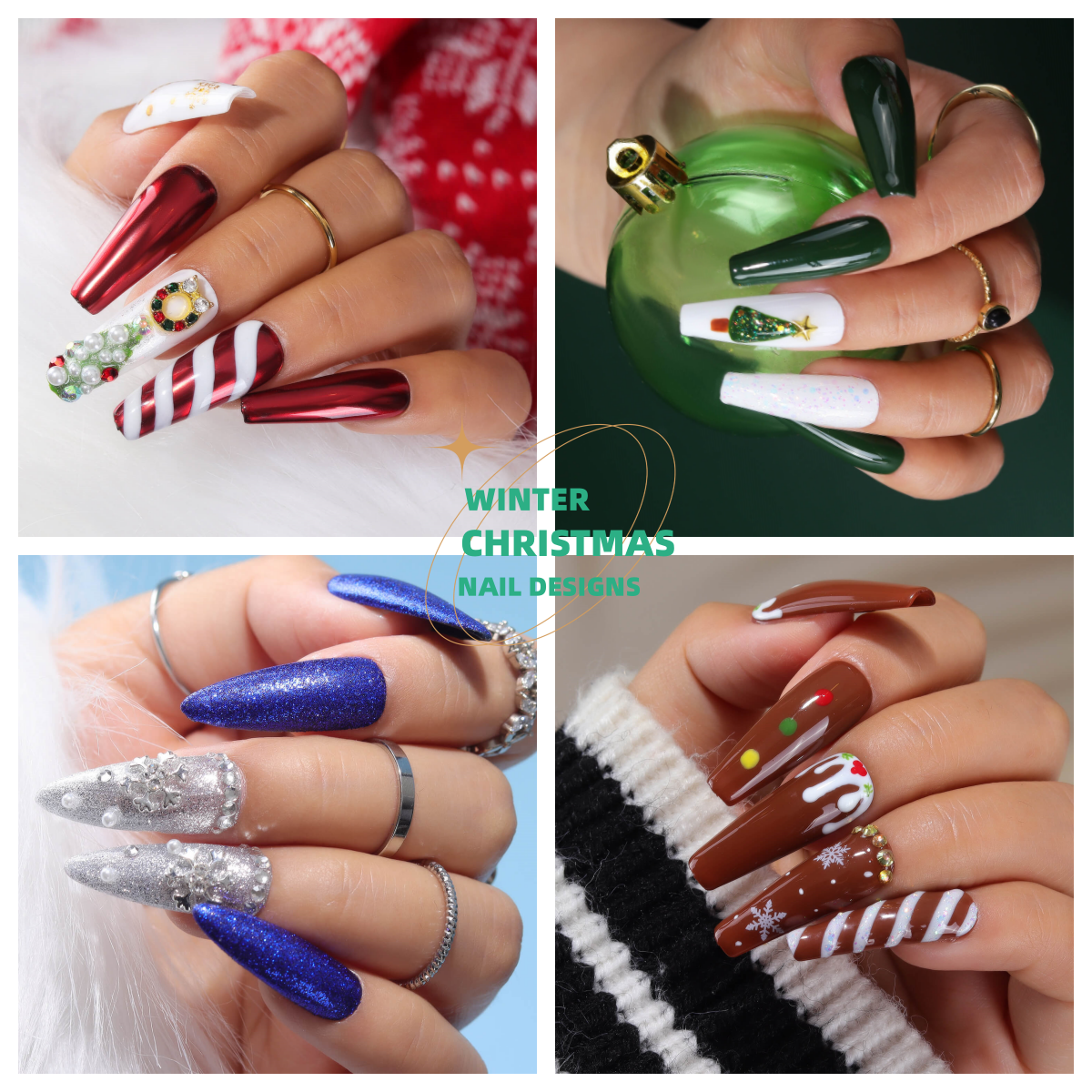 12 Winter & Christmas Nail Ideas You Can Try At Home 2023
