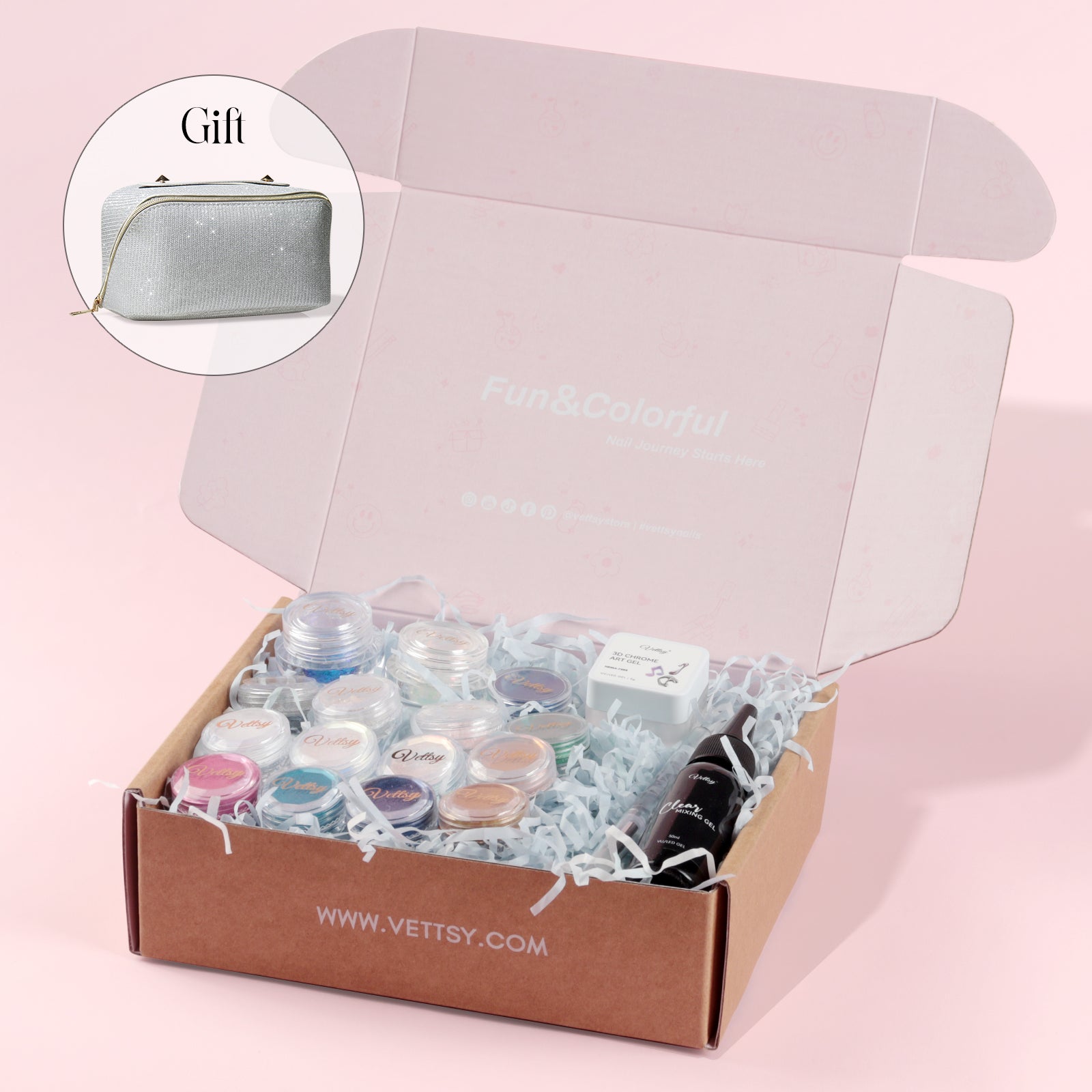 chrome powder box
