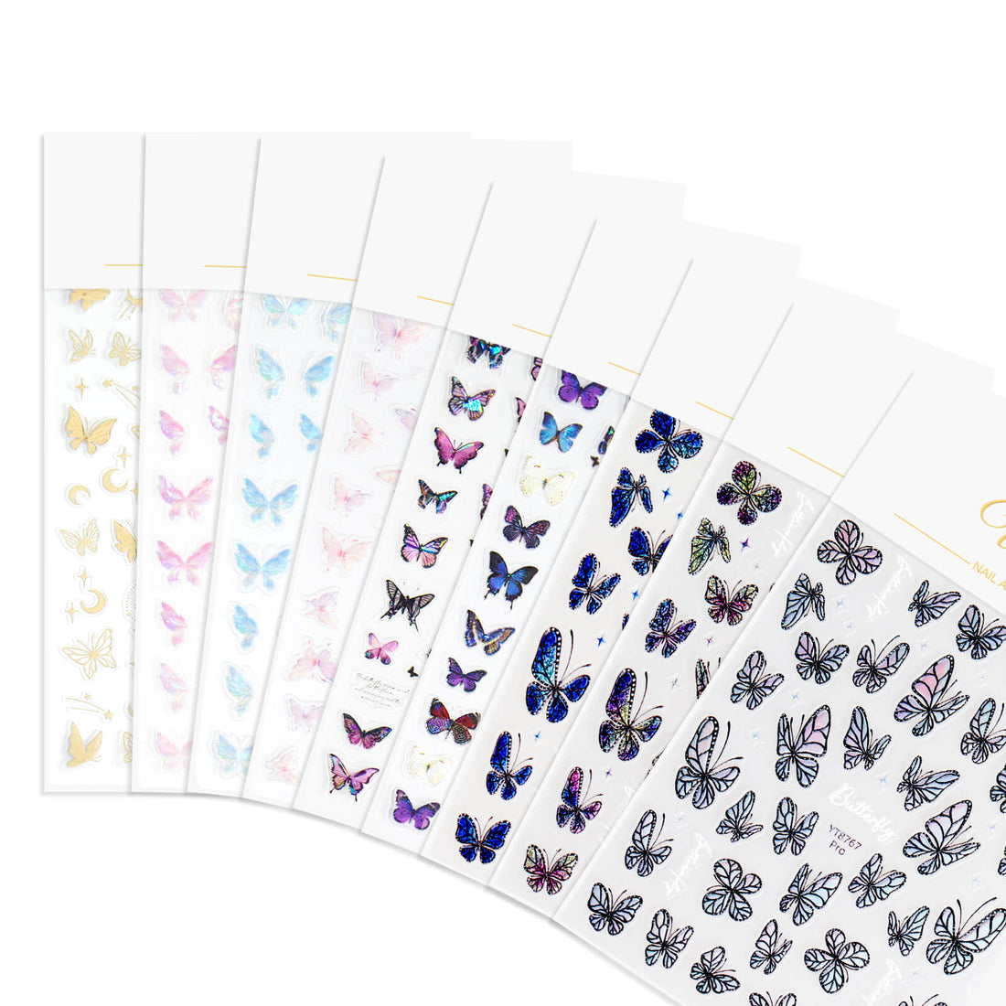Pegatinas de uñas-mariposa