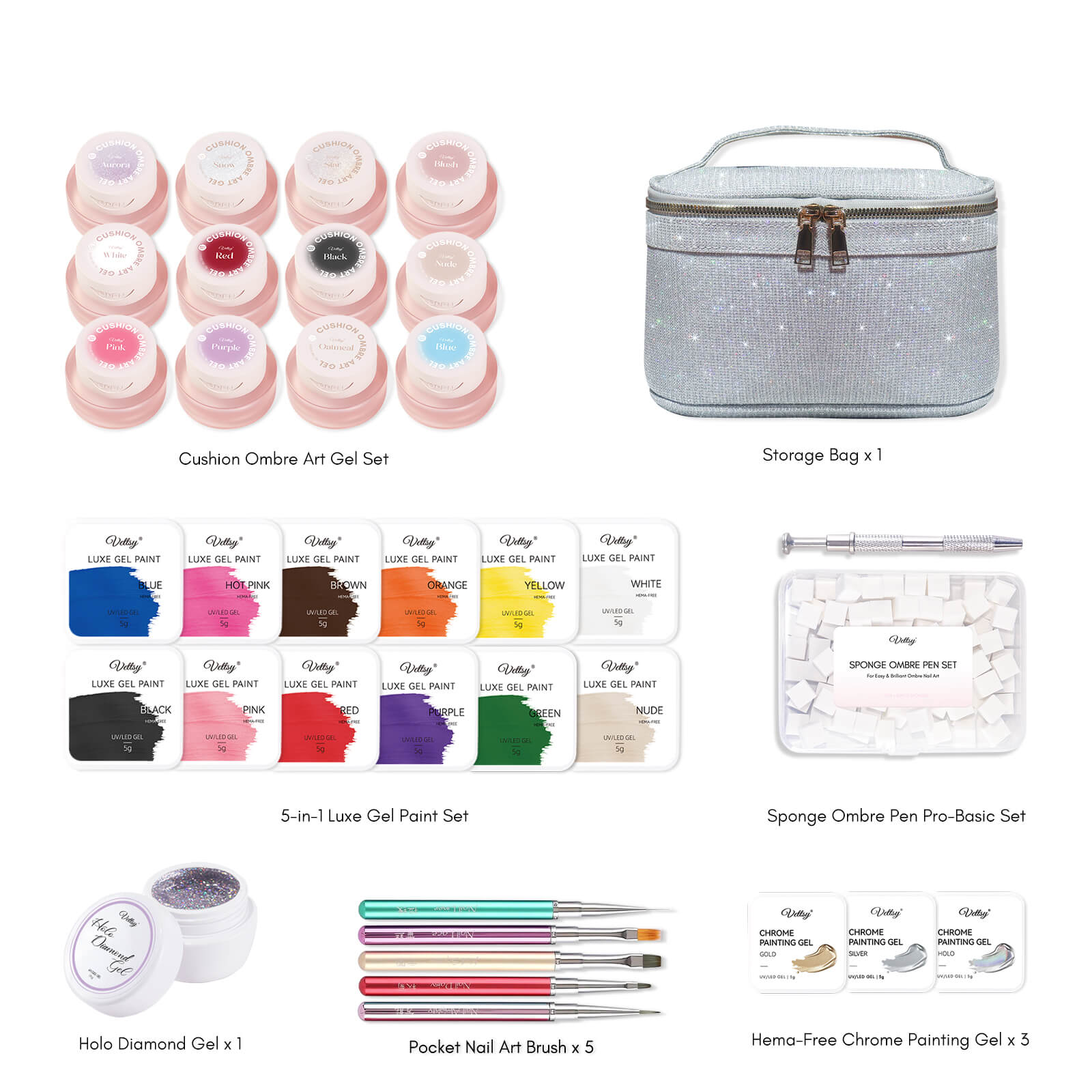 28 Nail Art Gel Full Set