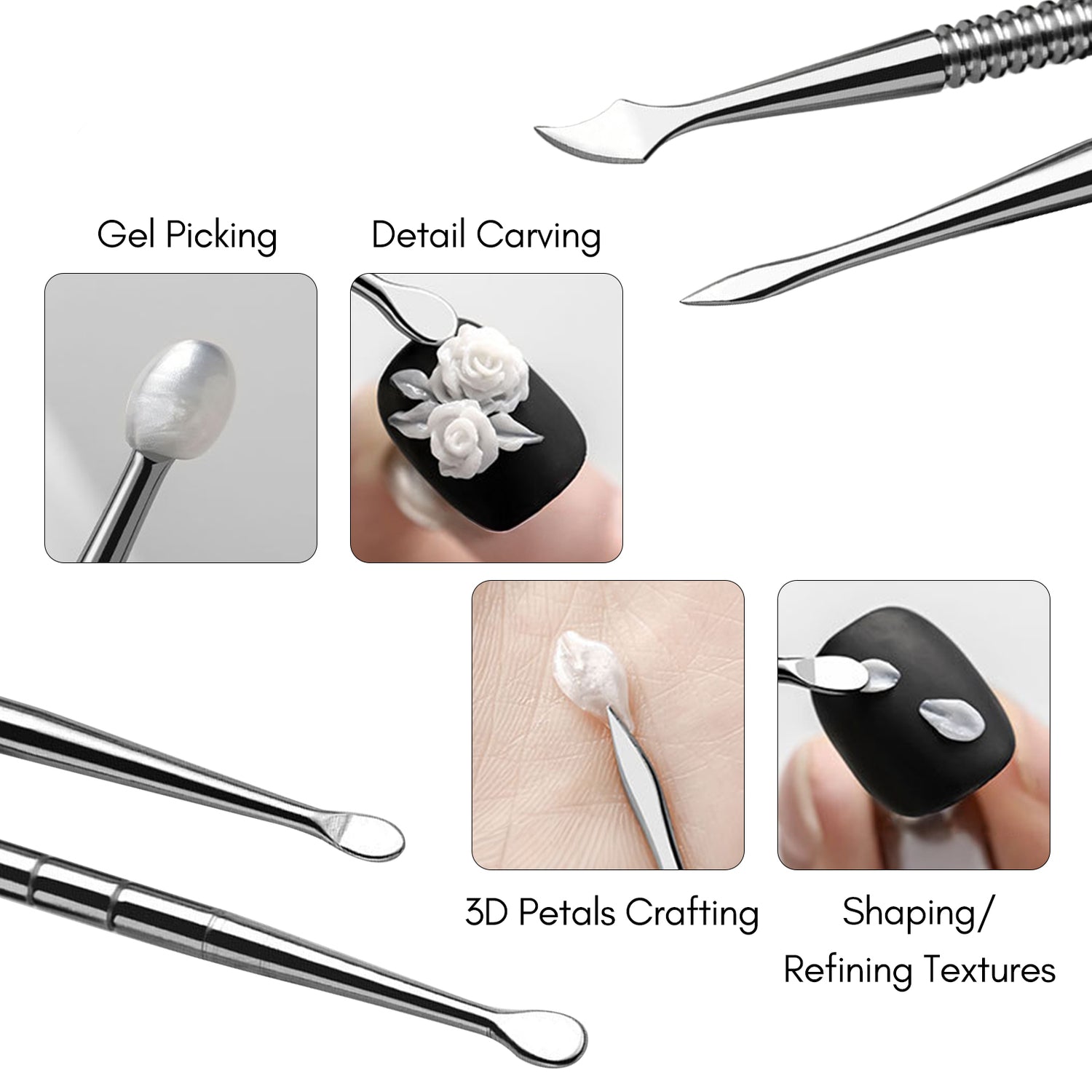 2-Piece-Metal -sculpting-nail-art-Tool-Set-functions-show