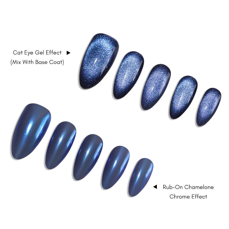 Moonlight Nail Art Chrome Powder-Blue Metallic Mirror Effect Pigment –  Vettsy