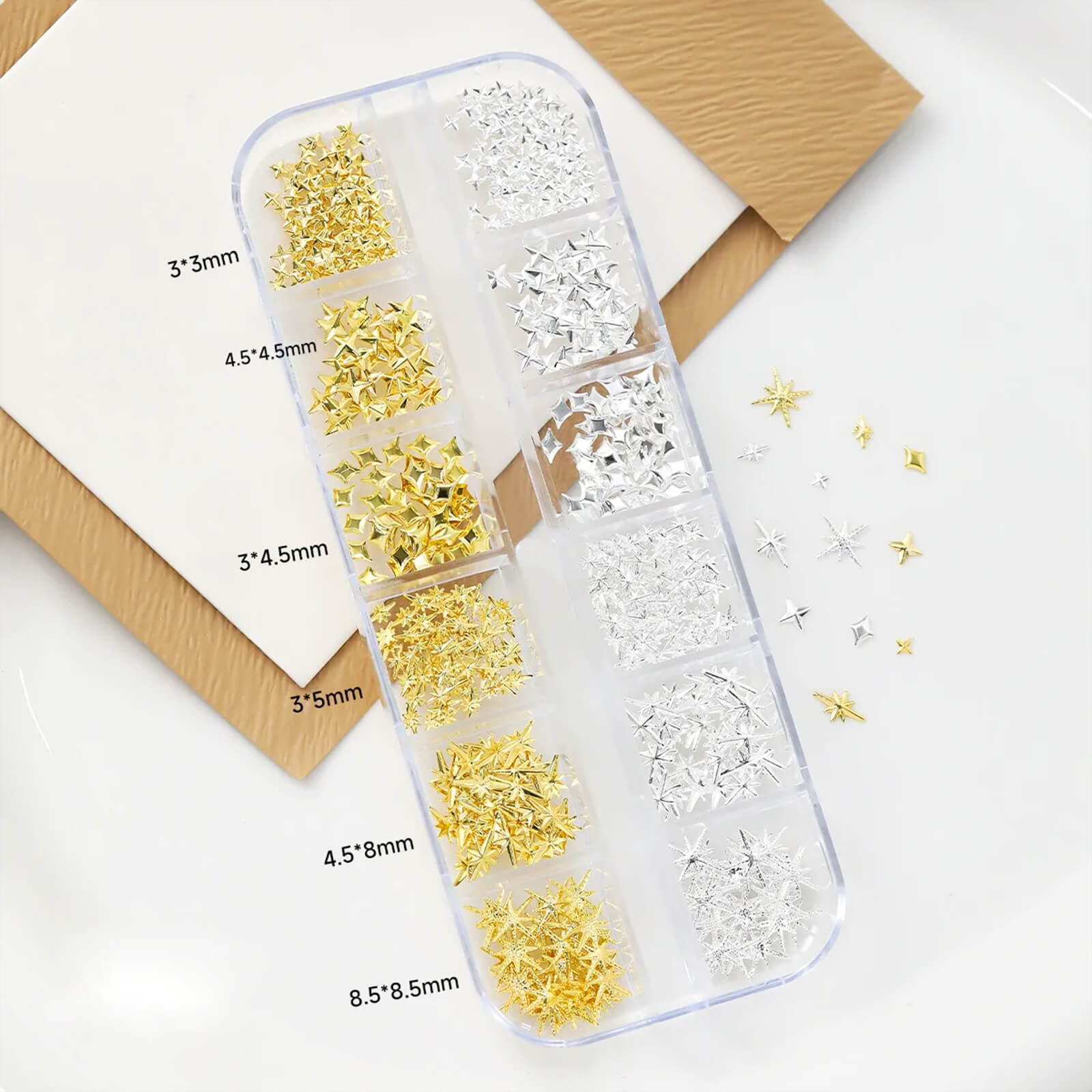 3D-Gold-Silver-Nail-Art-Metal-Charms-Set-Star-size