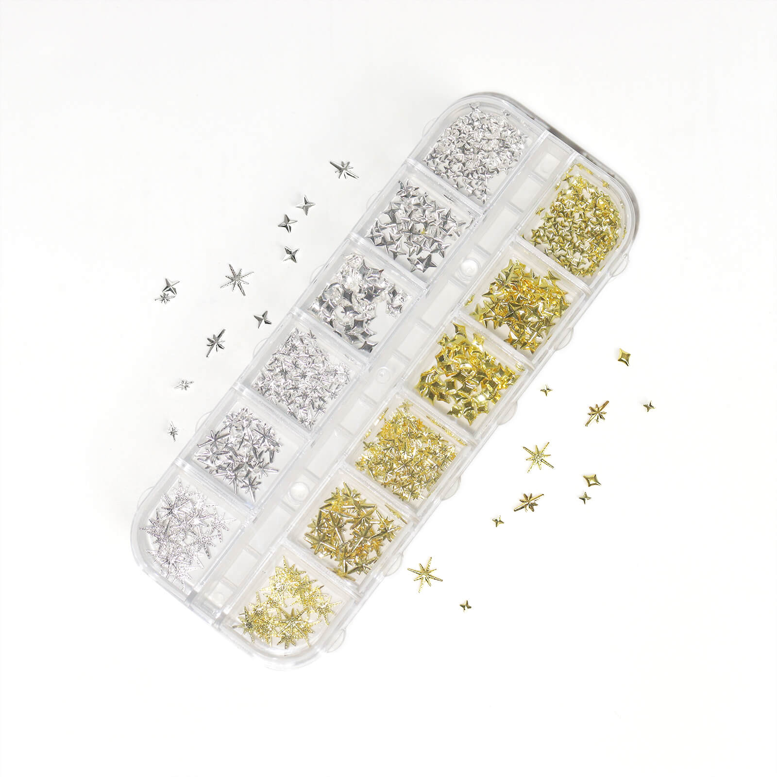 3D-Gold-Silver-Nail-Art-Metal-Charms-Set-Star 