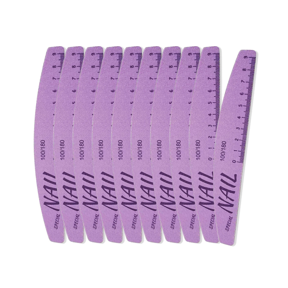 Nail Tip Ruler 100/180 Grit Measuring Nail File with Ruler | Vettsy
