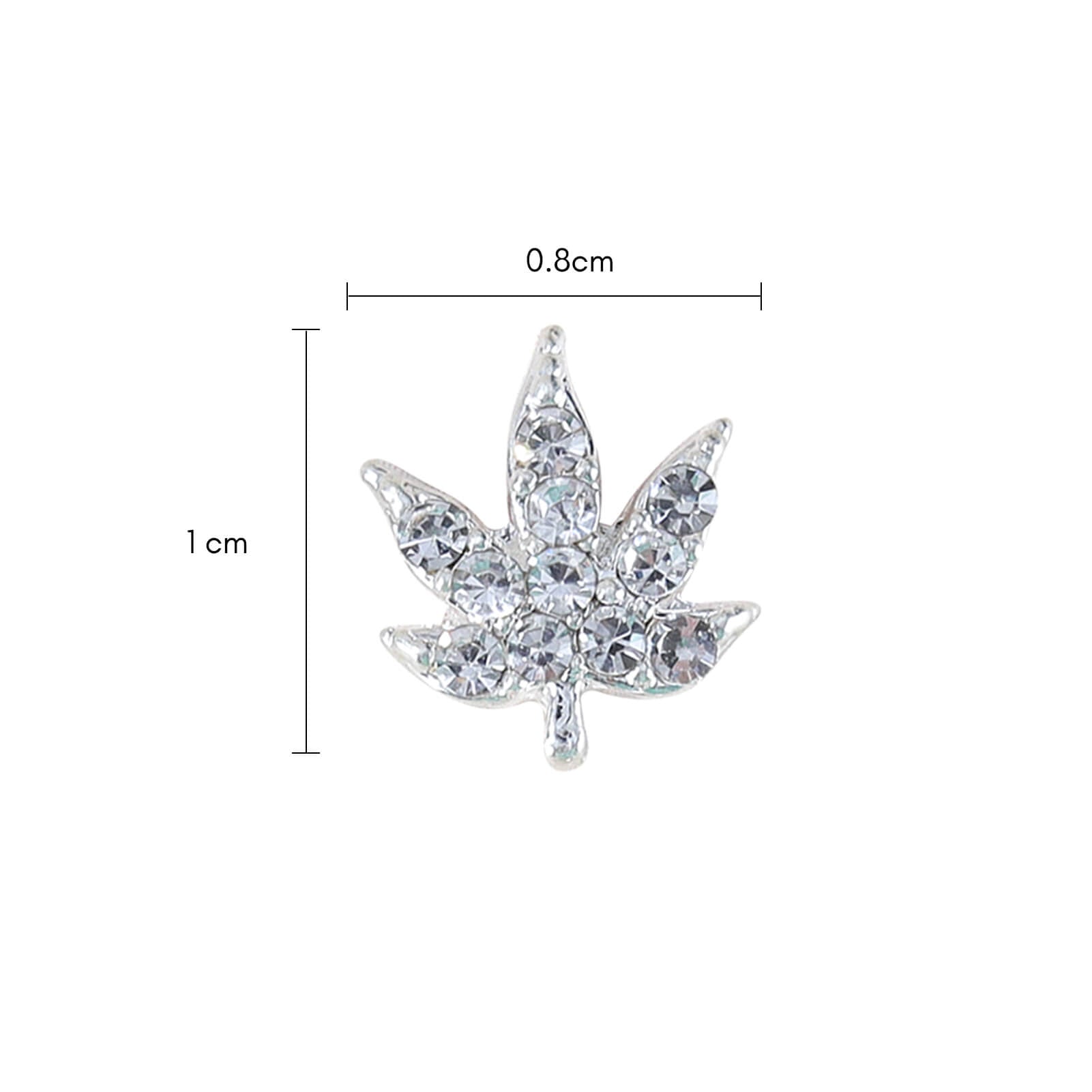 3D Nail Art Maple Leaf Charms-Silver Fall Nail Decoration – Vettsy