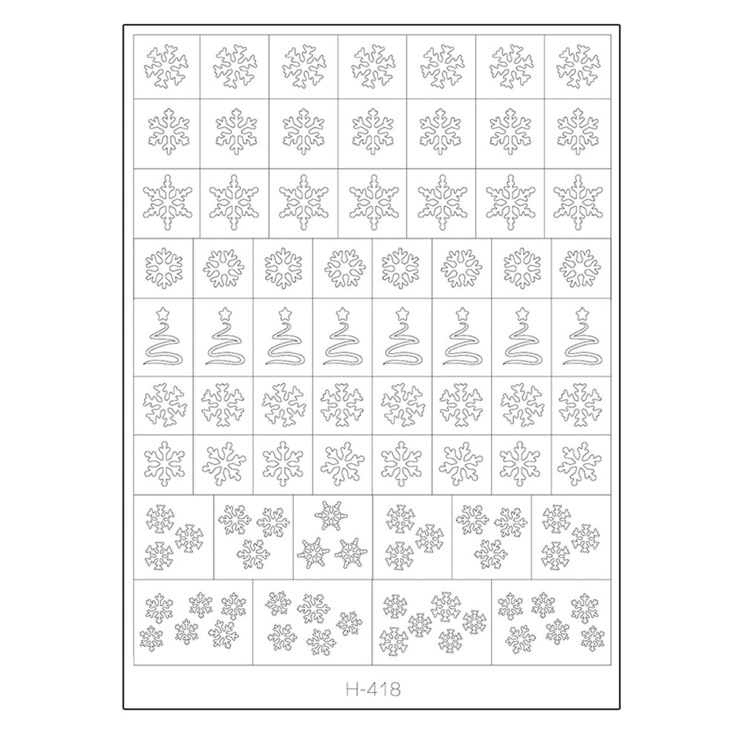 Clear Hollow Nail Sticker