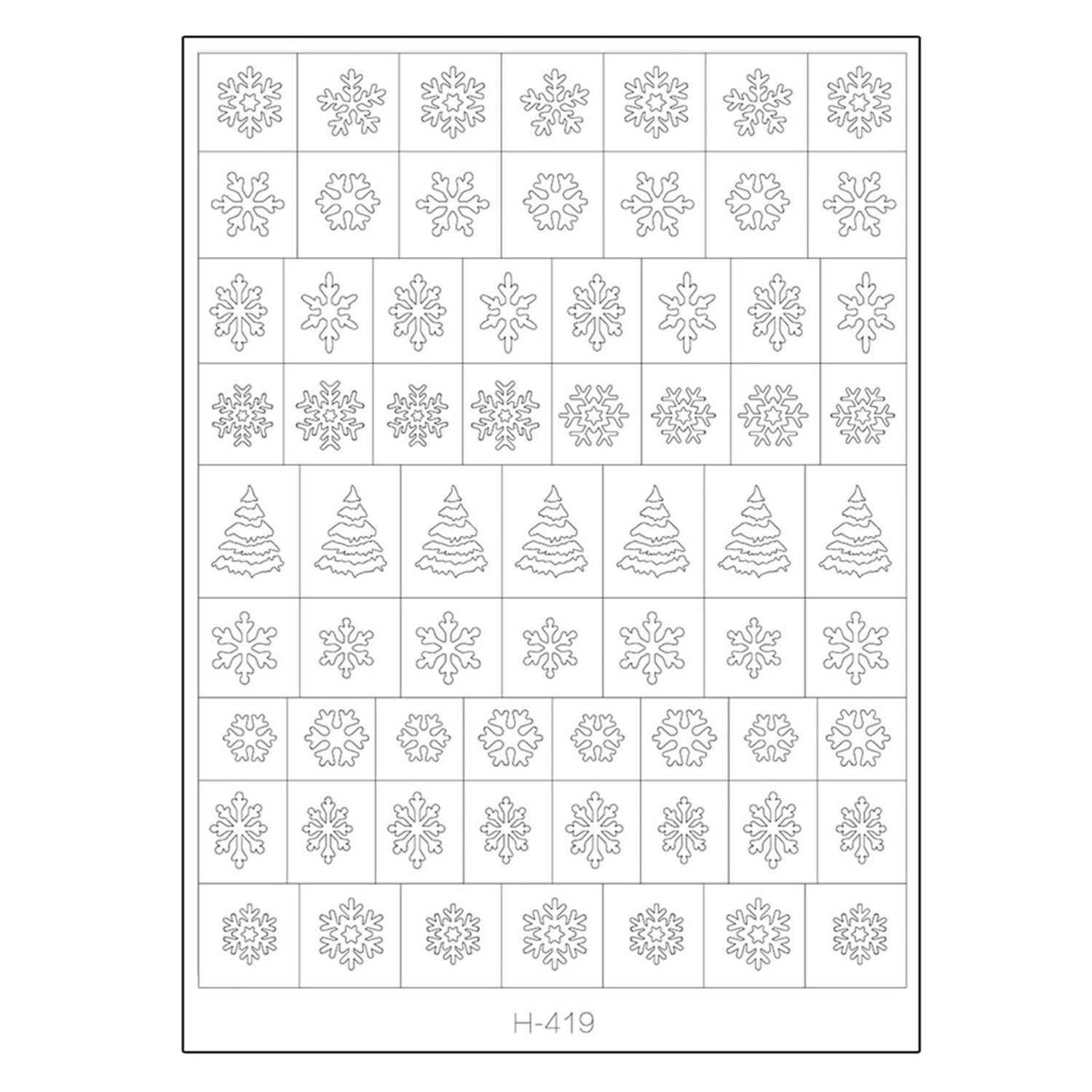 Clear Hollow Nail Sticker