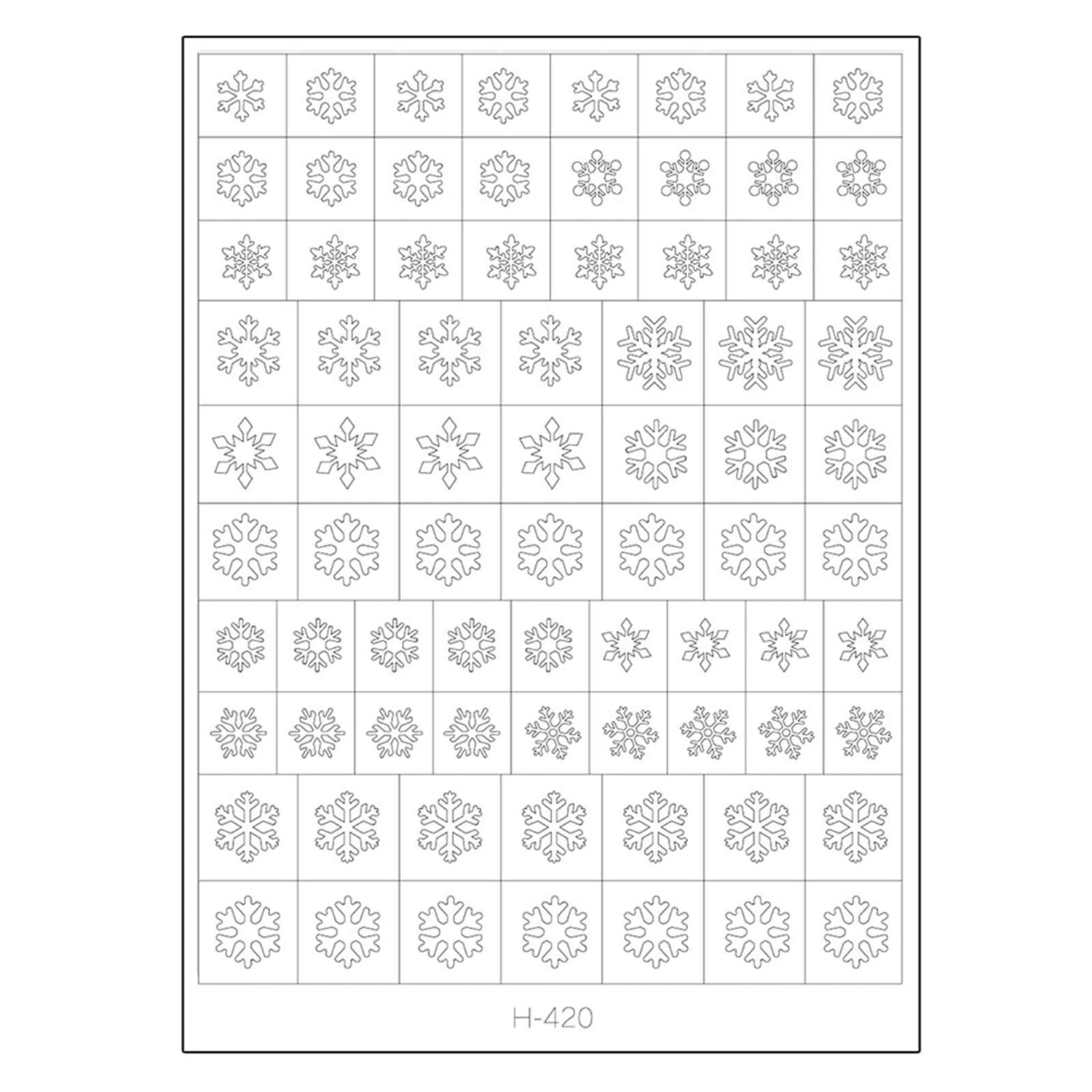 Clear Hollow Nail Sticker