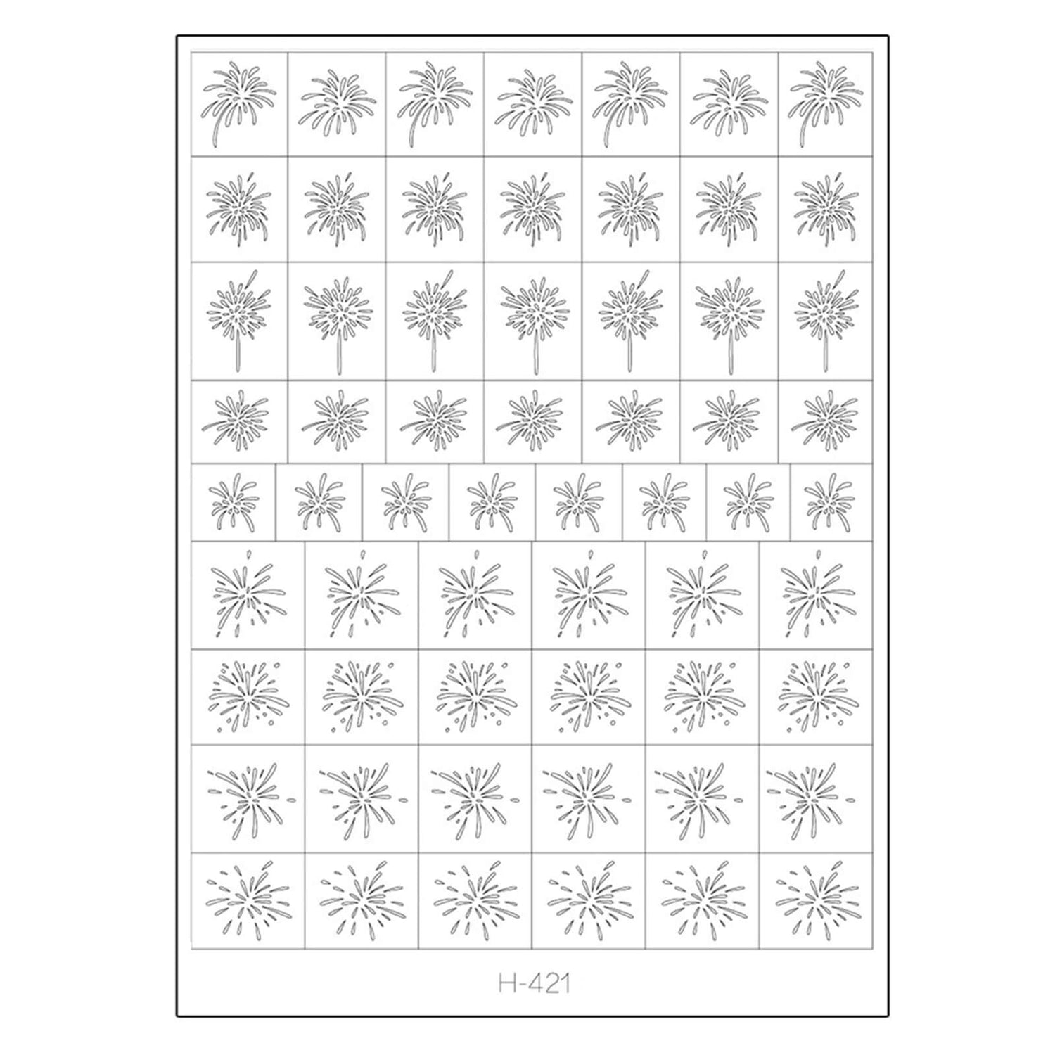 Clear Hollow Nail Sticker