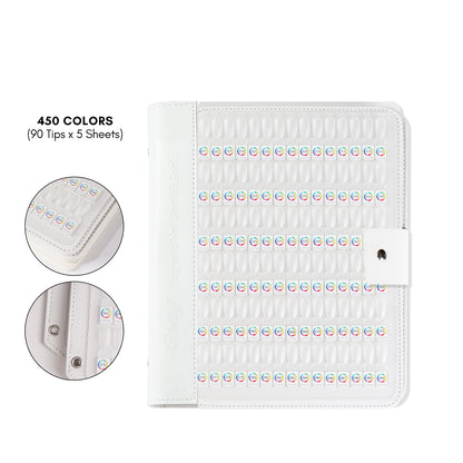 450-color-magnetic-nail-swatch-book-leather-page
