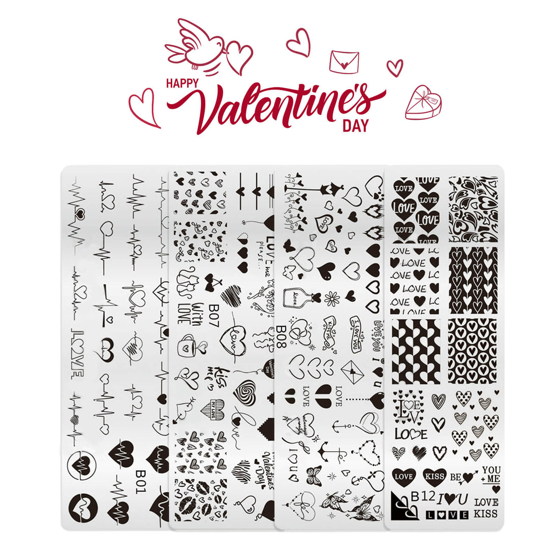Valentine 3D Nail Art Heart Metal Charms – Vettsy
