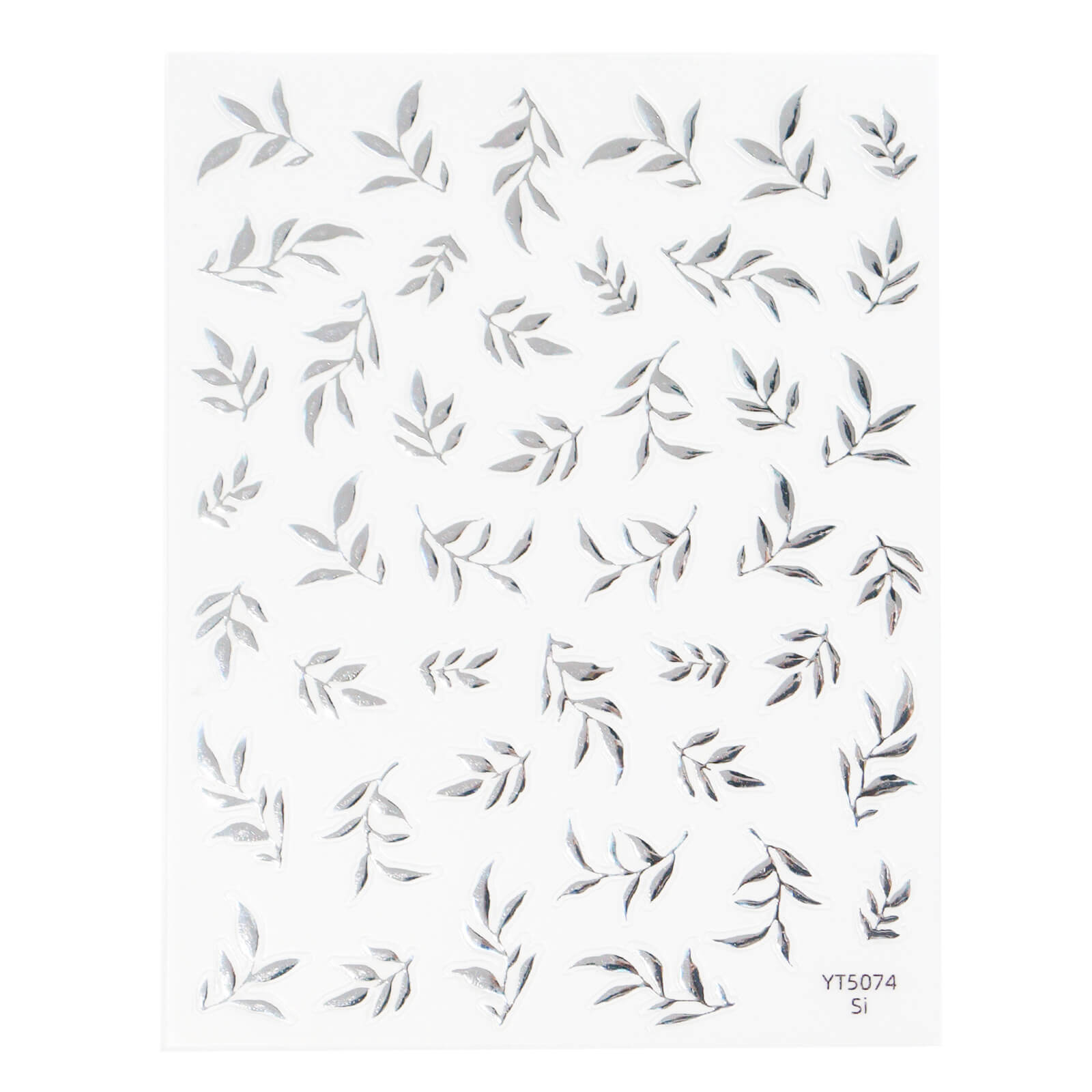5D-Self-adhesive-Nail-Art-Stickers-silver-leaves