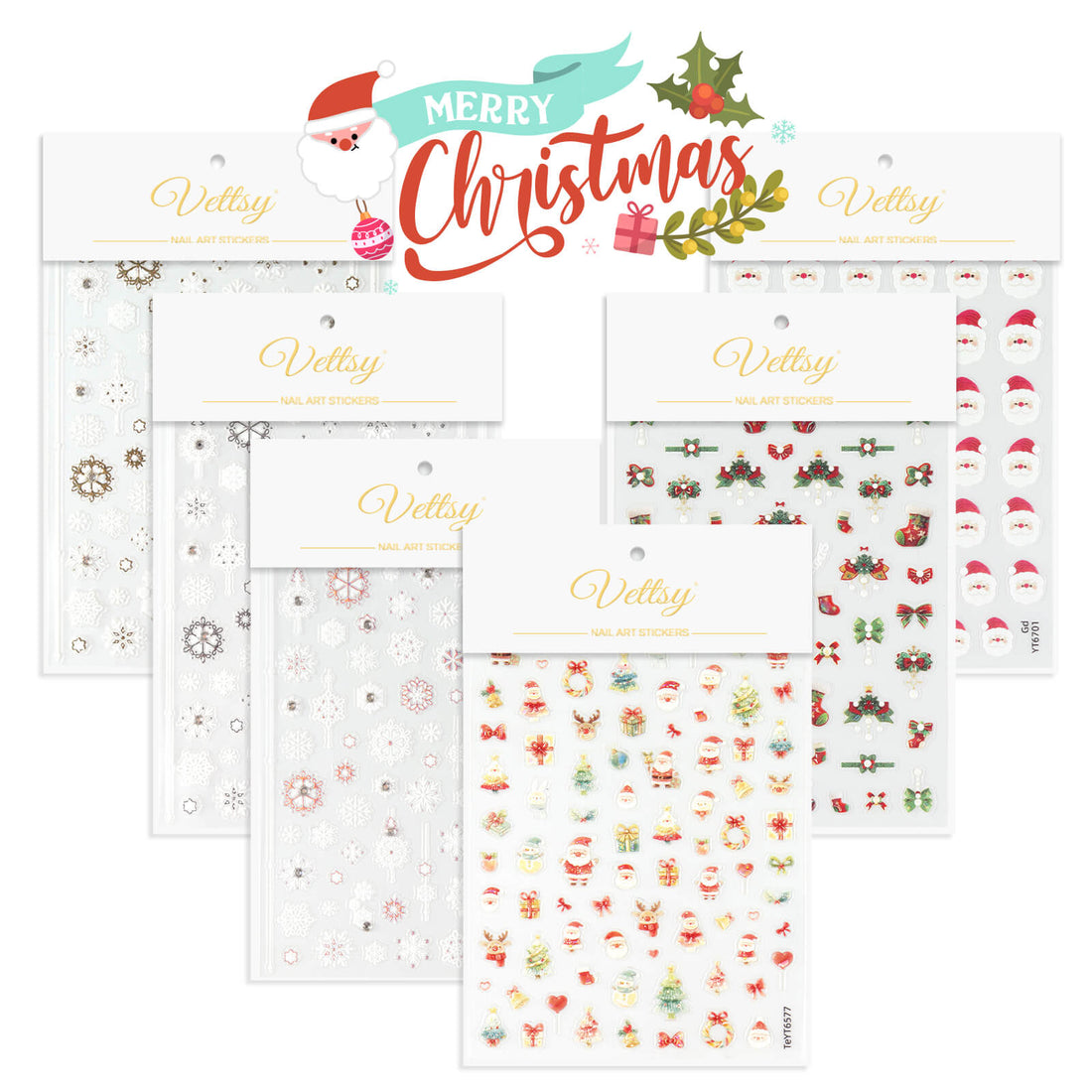 5D XMAS &amp; Snow Nail Sticker