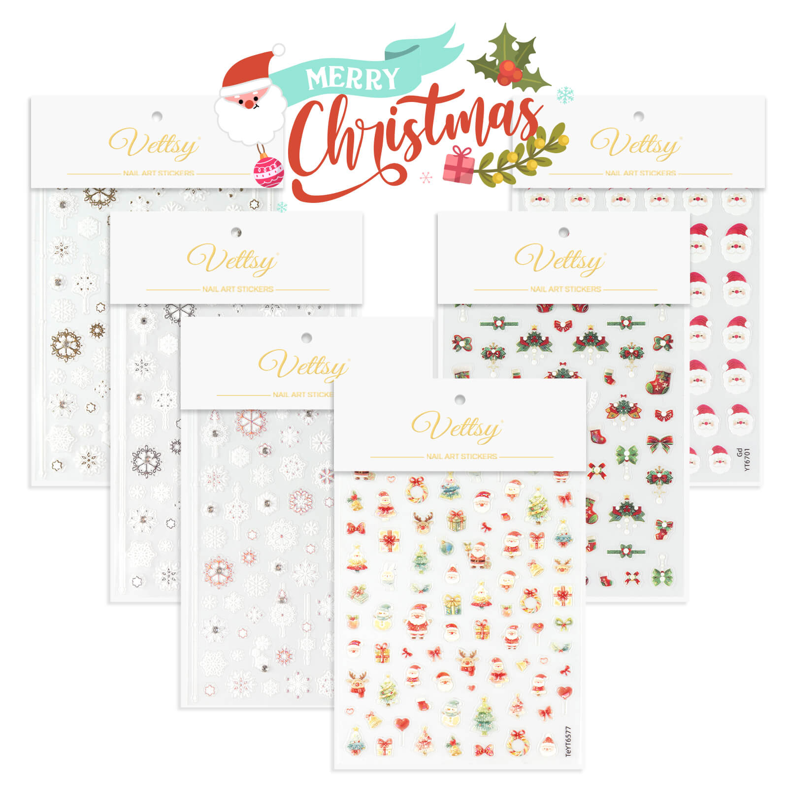 5D XMAS &amp; Snow Nail Sticker