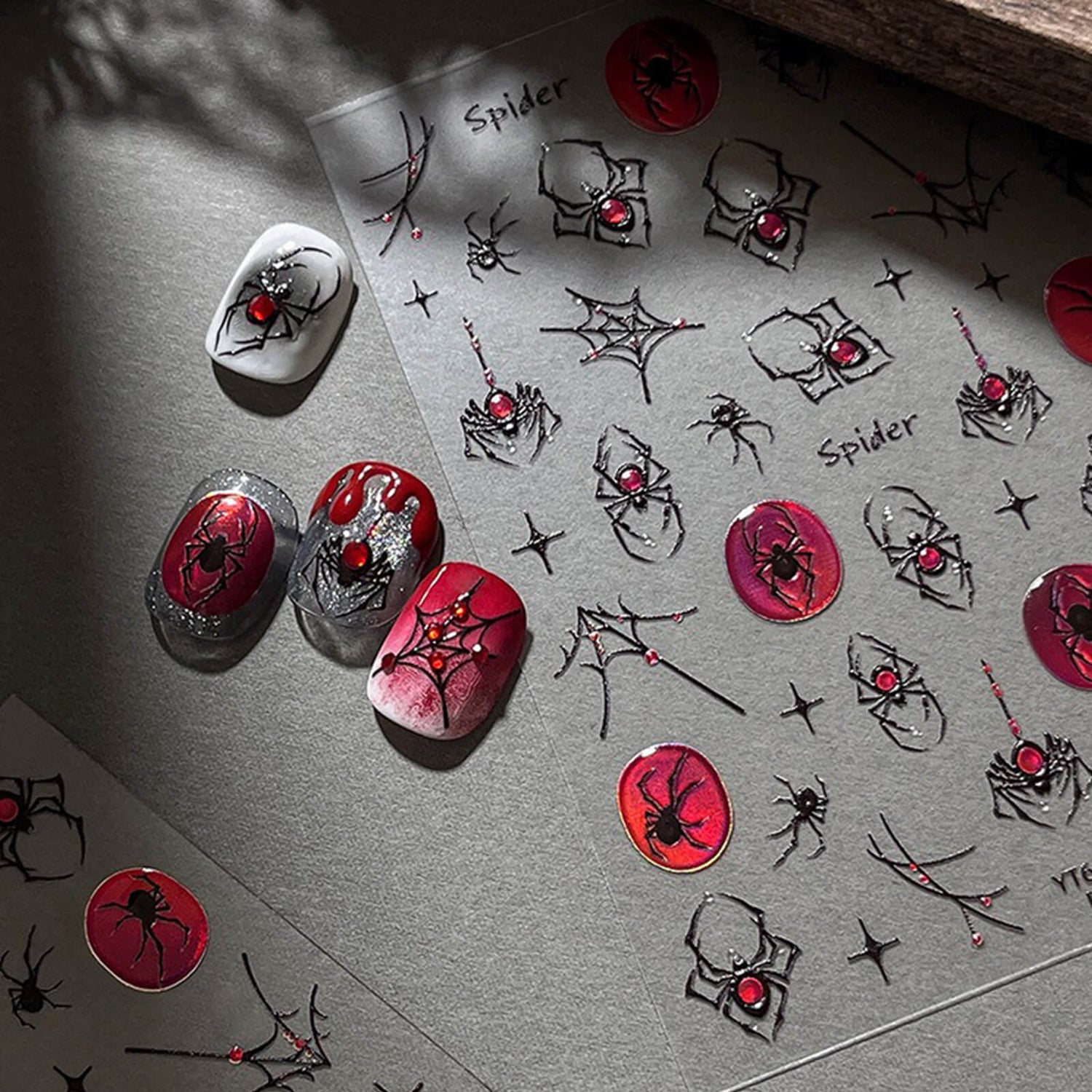 Pegatinas de uñas 5D-Flor