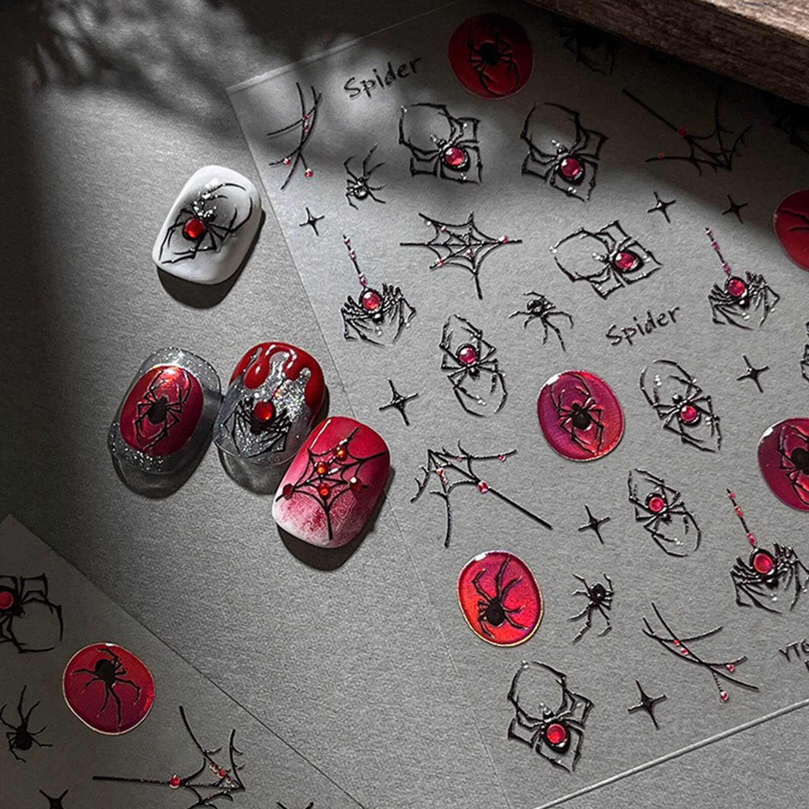Pegatinas de uñas 5D-Flor