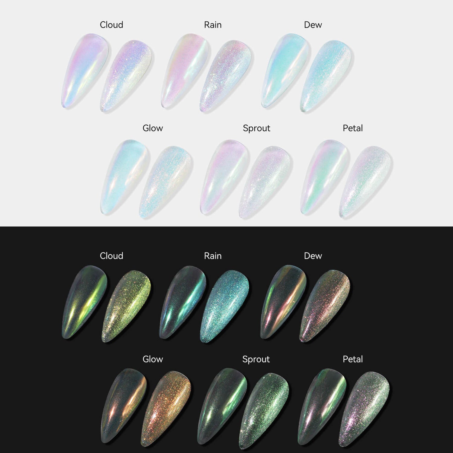 6-piece-mermaid-opal-flakes-set-petal-colors-display