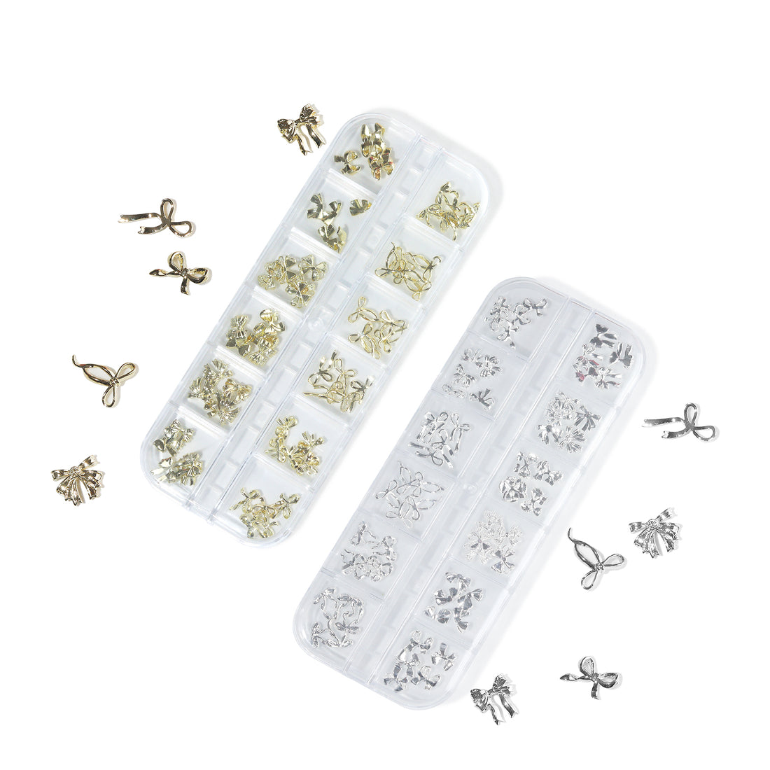 60pcs-metal-bow-nail-charms-set-gold-silver
