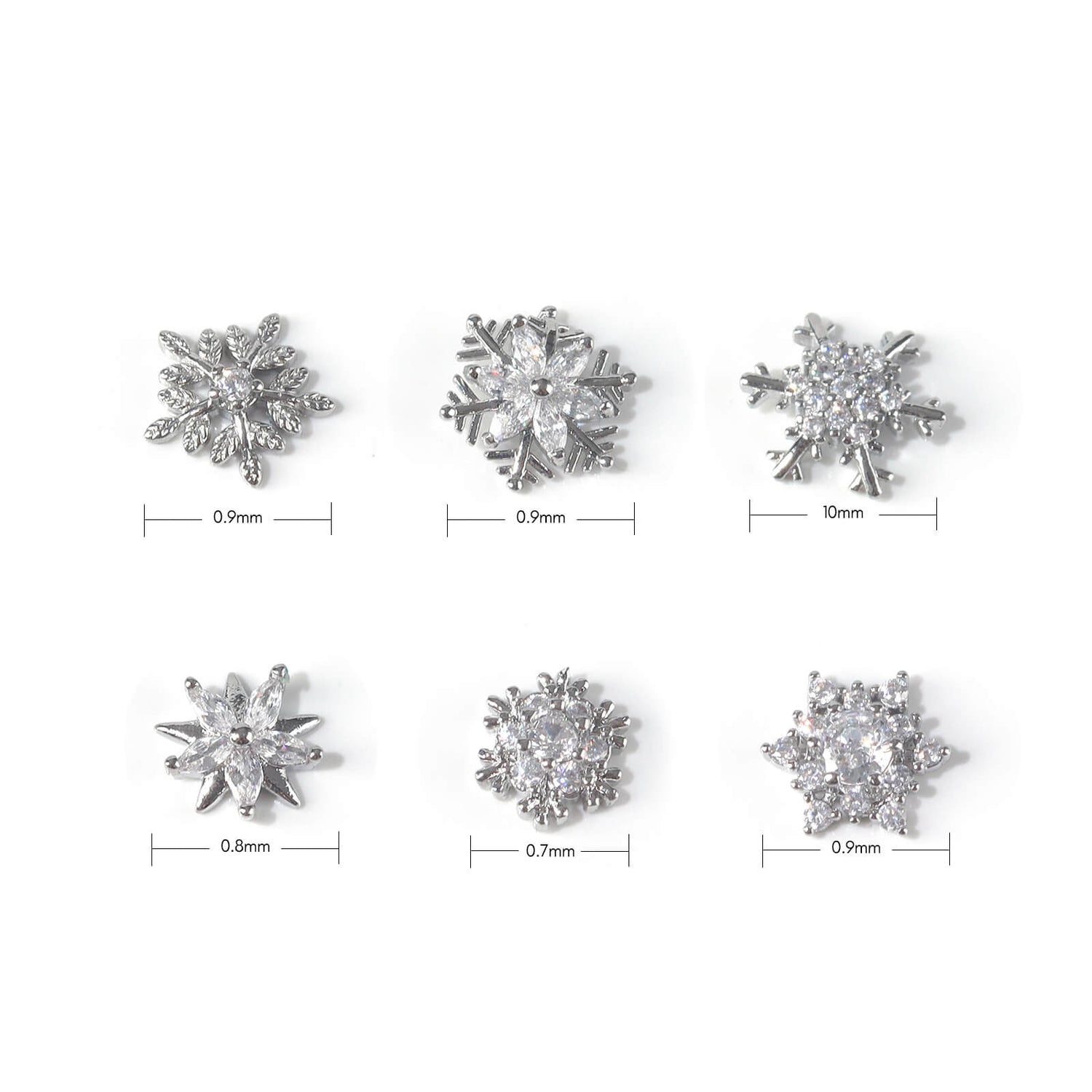 Snowflake Rhinestone Charms