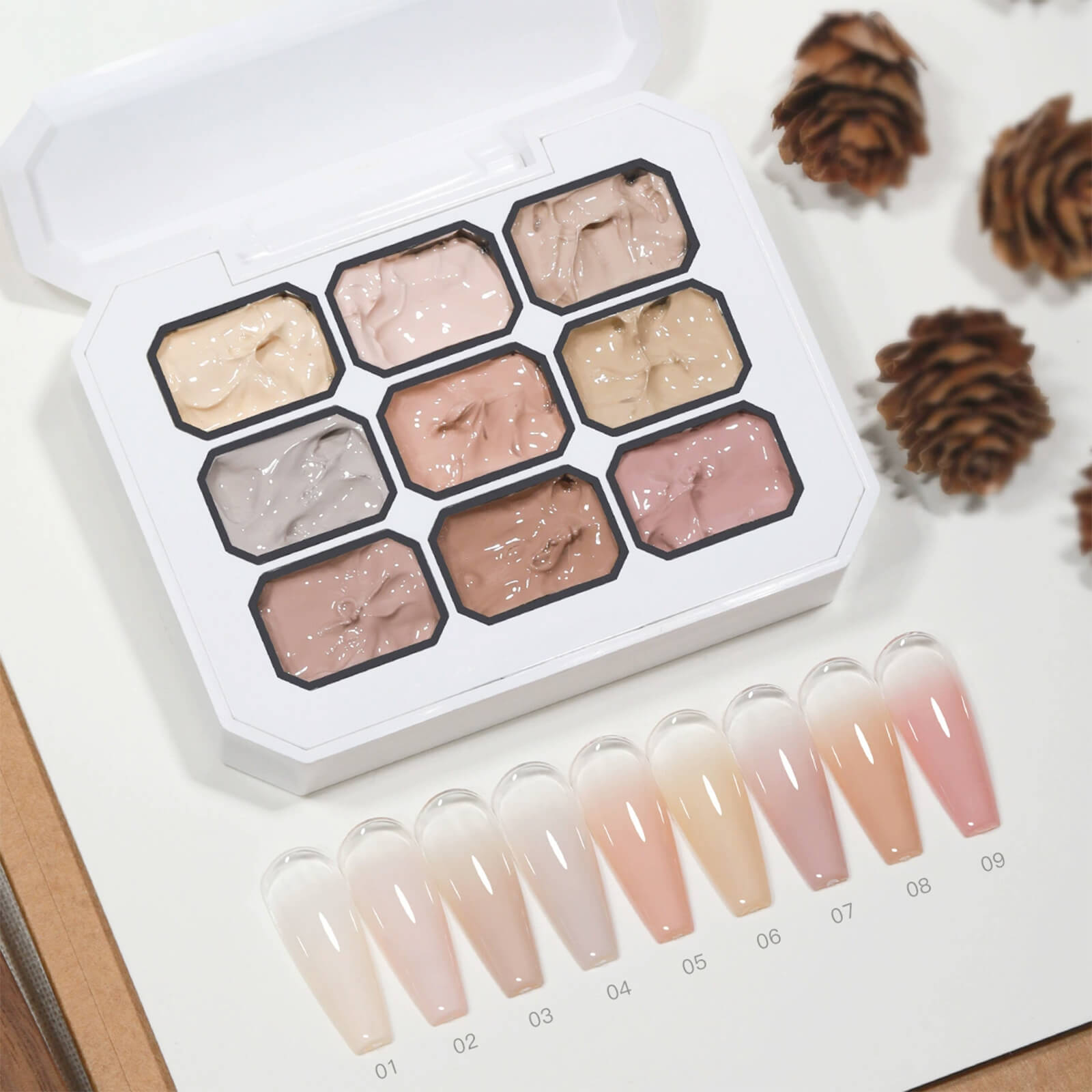9-color-gel-paint-palette-bare-skin-color-show