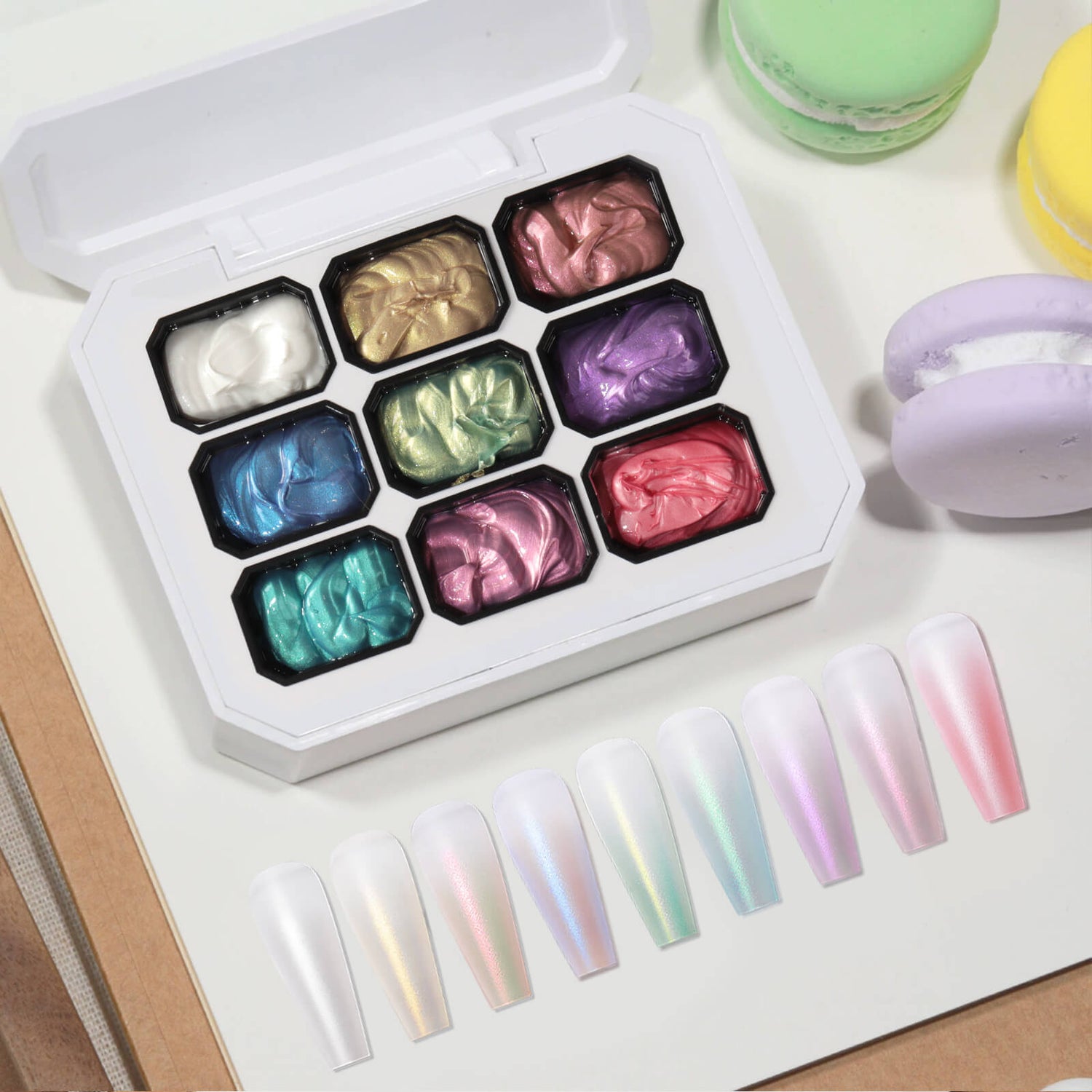 9-color-gel-paint-palette-mermaid-veil-show