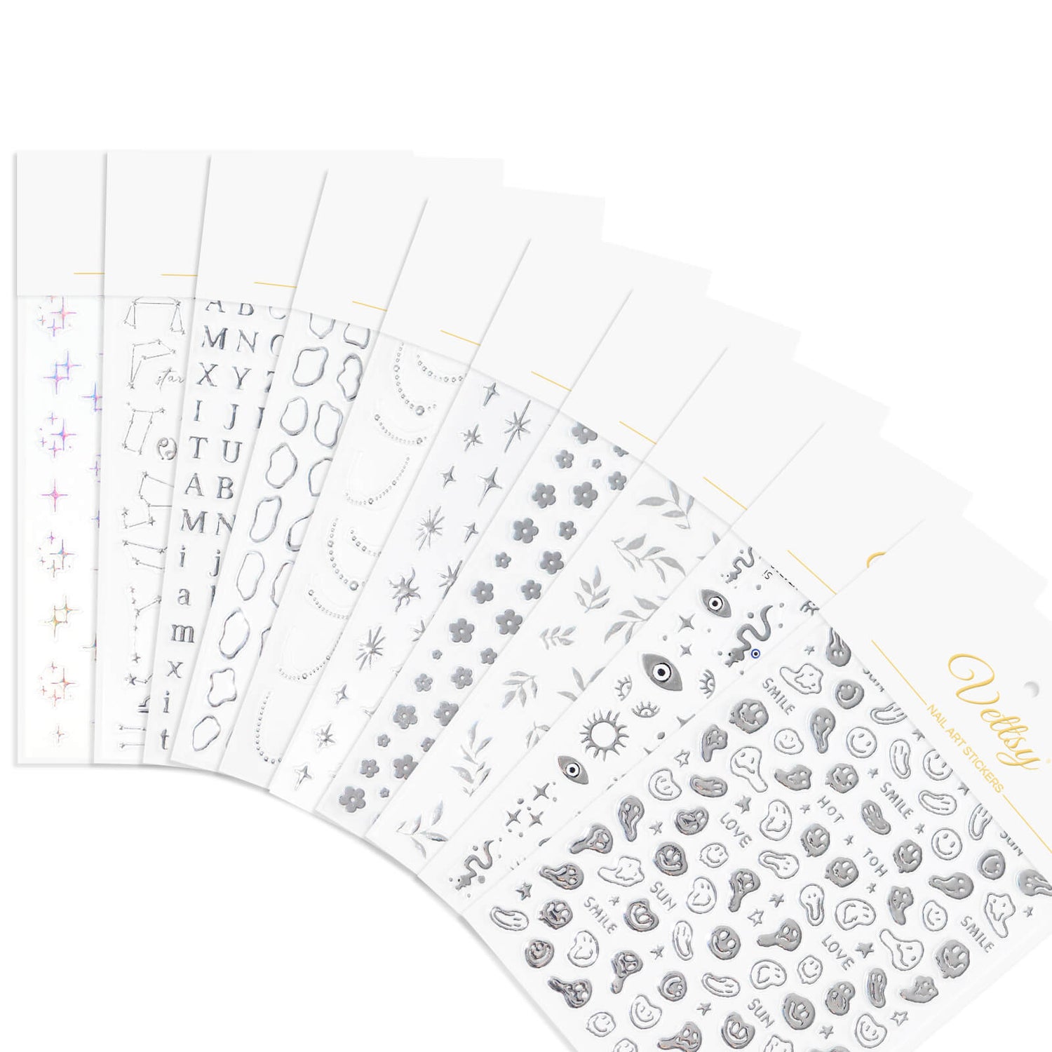 Nail Sticker-Silver Art