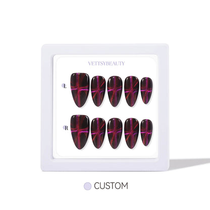 Aurora-Starburst-cat-eye-press-on-nails-custom