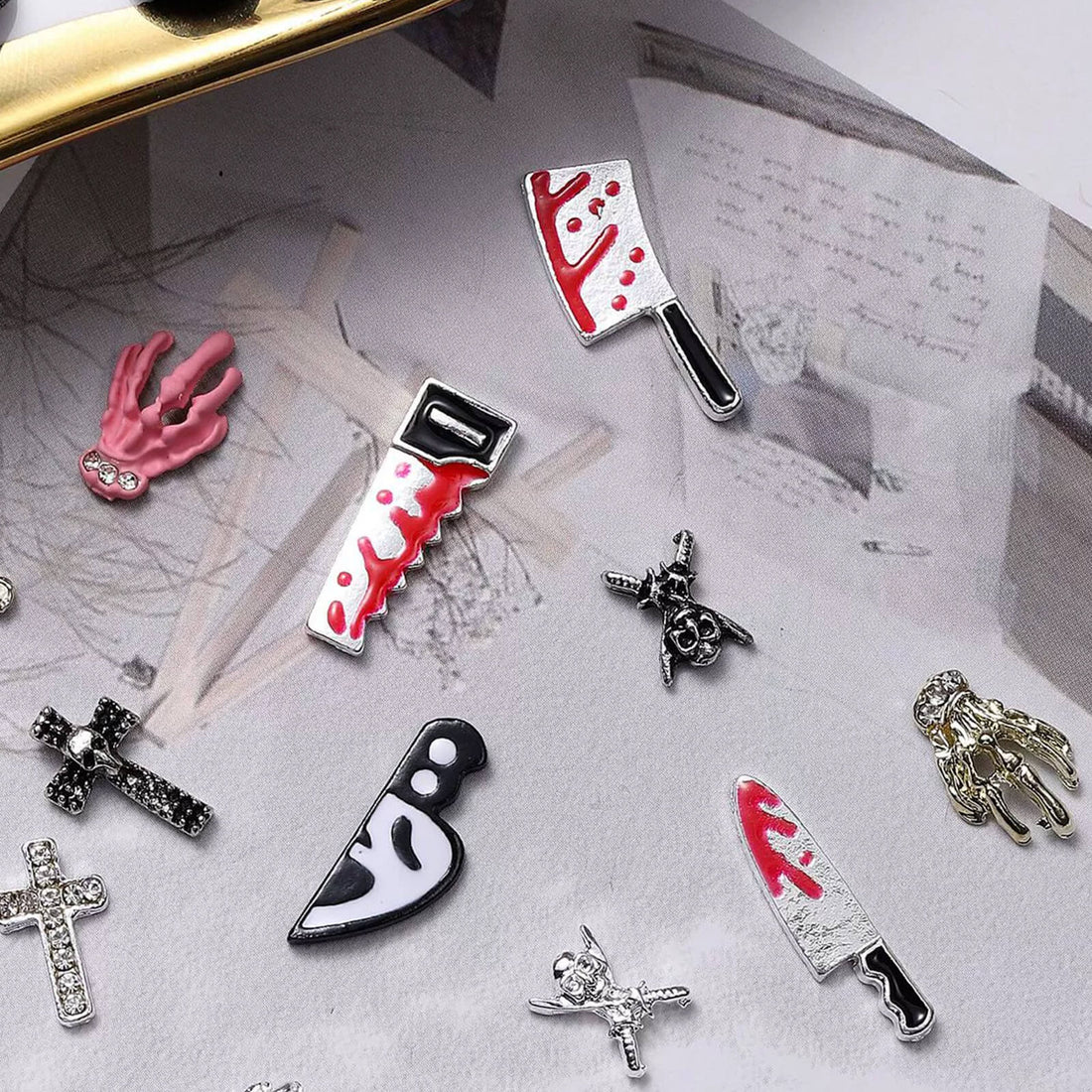 Bloody-Knife-Nail-Decorations-Killer-Nail-Charms
