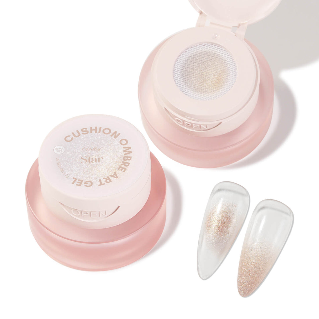 Cushion-Ombre-Art-Gel-brown-glitter