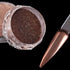 Fall-metal-nail-art-chrome-powder-light-brown-cafe