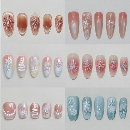 Firework &amp; Snowflake-Nail-Art-Sticker-6pcs-Set-Hollow 