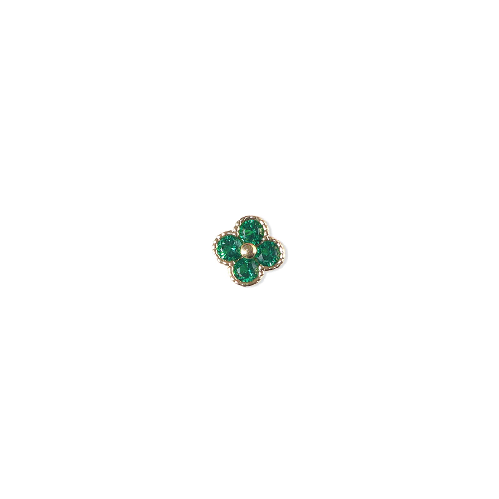 Green-gold-four-leaf-clover-metal-nail-art-rhinestones-charm