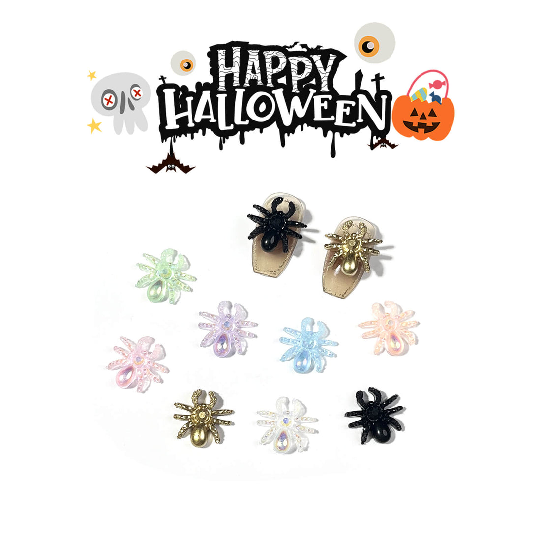 Halloween-aurora-spider-nail-art-charms