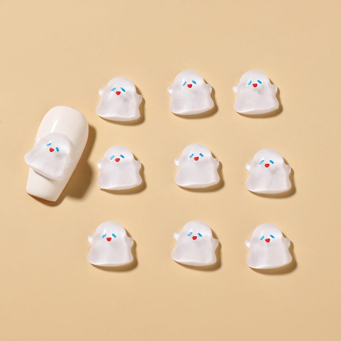 Halloween-white-ghost-nail-art-charms-set