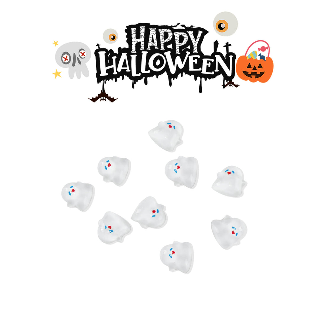 Halloween-white-ghost-nail-art-charms