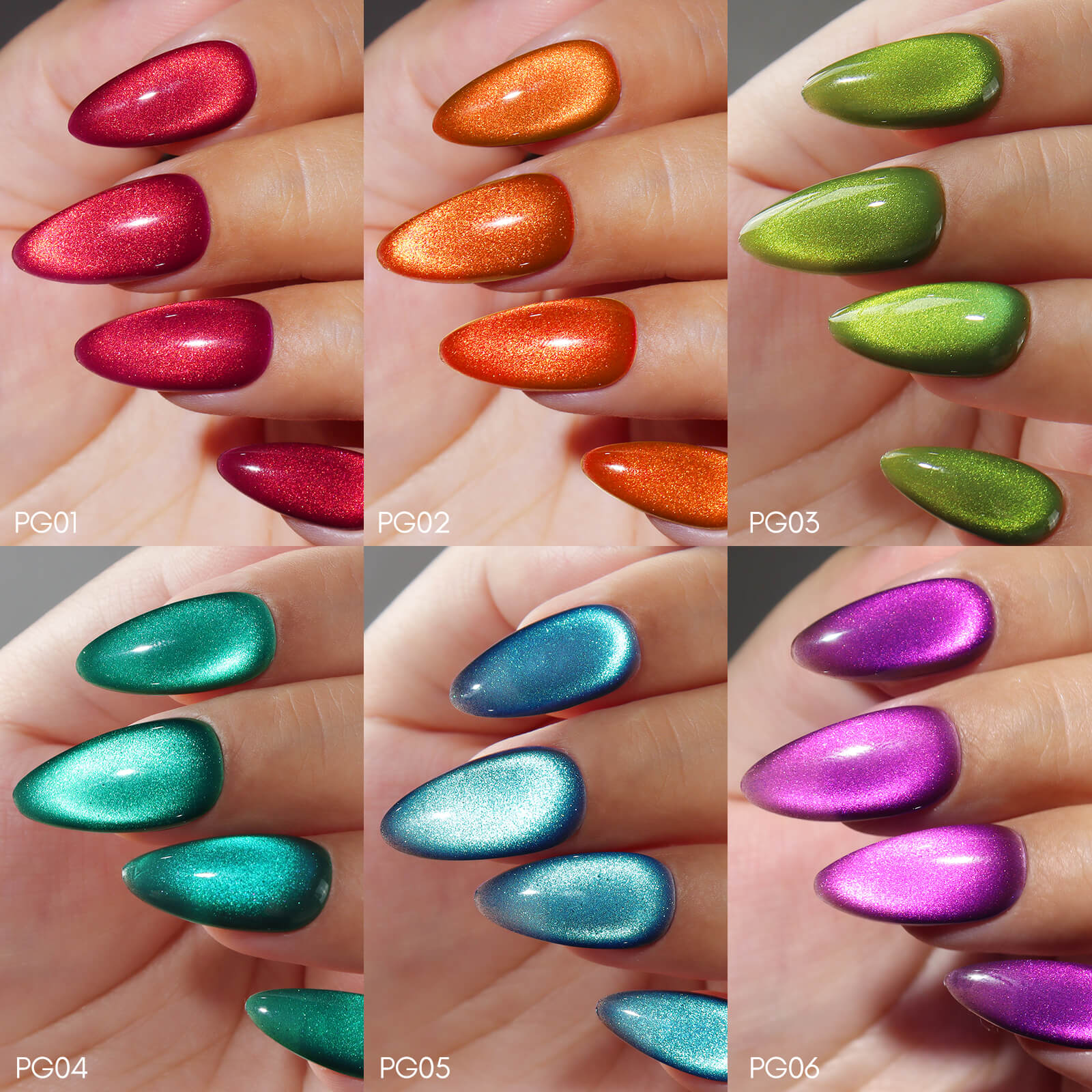 Vettsy Bright Sky Blue Magnetic Glitter Gel Prism Glow Cat Eye Gel