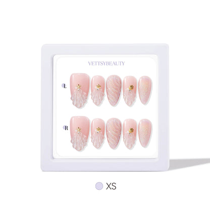Holo-shell-cat-eye-press-on-nails-set-xs