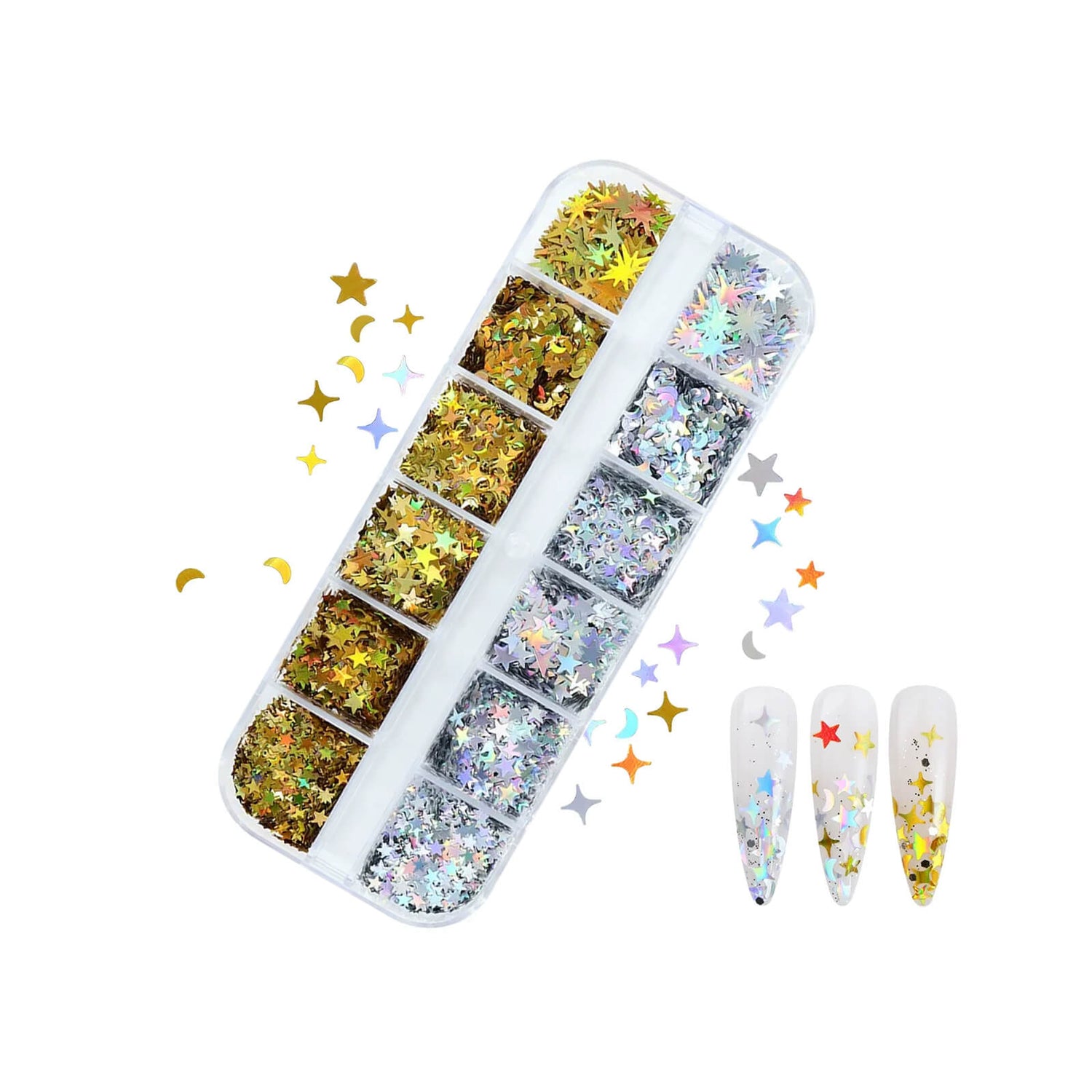 Laser-Nail-Art-Glitters-Star