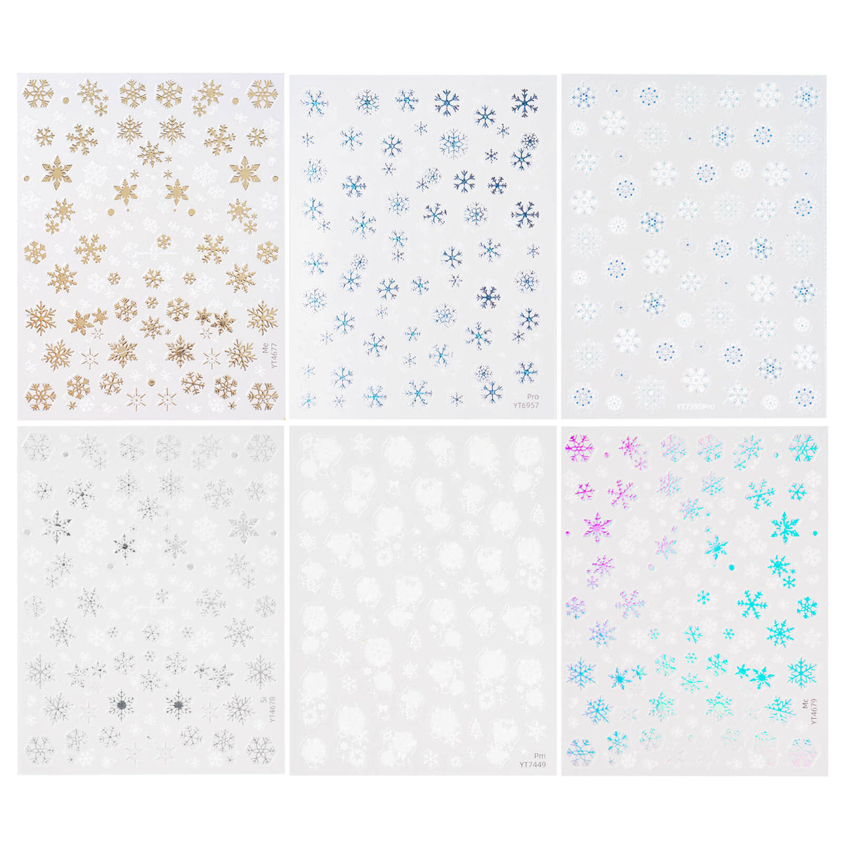 Nail Sticker Set-Metallic Snow