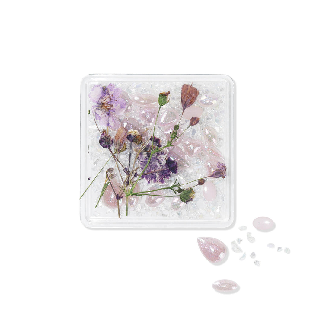 Natural-Dried-Flower-Crystal-Pearl-Nail Art-Charms