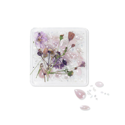 Natural-Dried-Flower-Crystal-Pearl-Nail Art-Charms