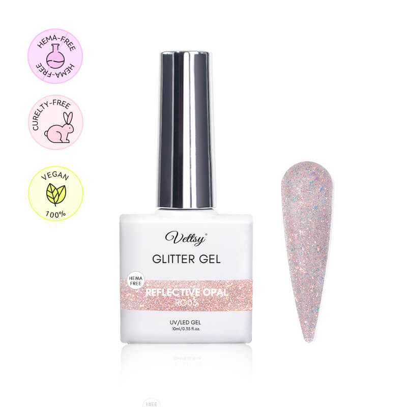 Hema-Free Reflective Opal Glitter Gel-RO03