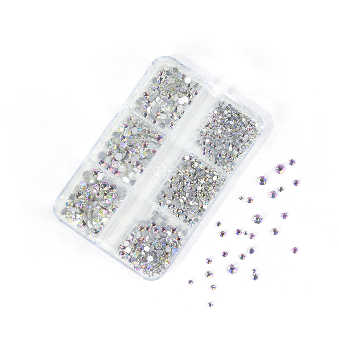 Round-rhinestone-6-grid-set-moon-blue