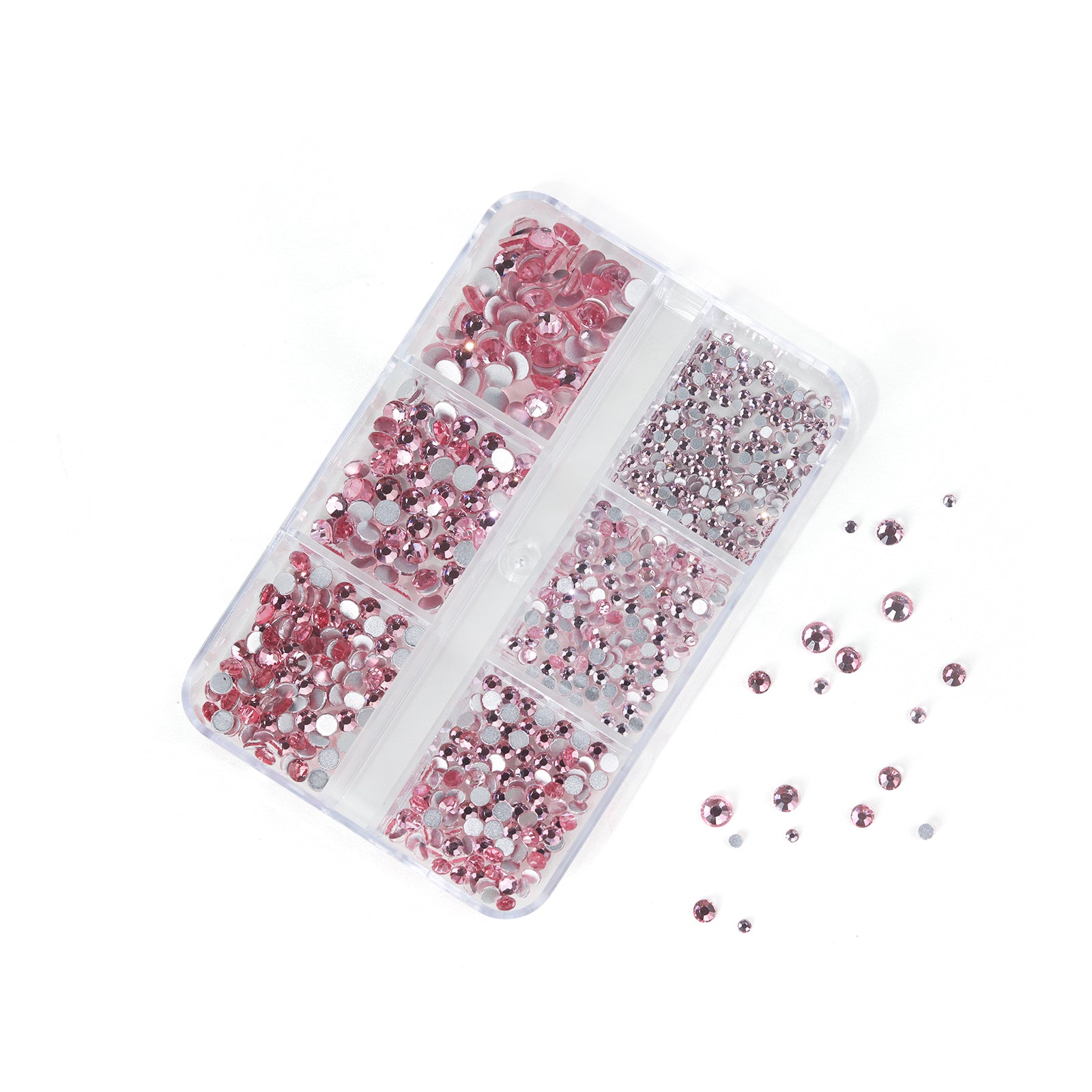 Round-rhinestone-6-grid-set-pink
