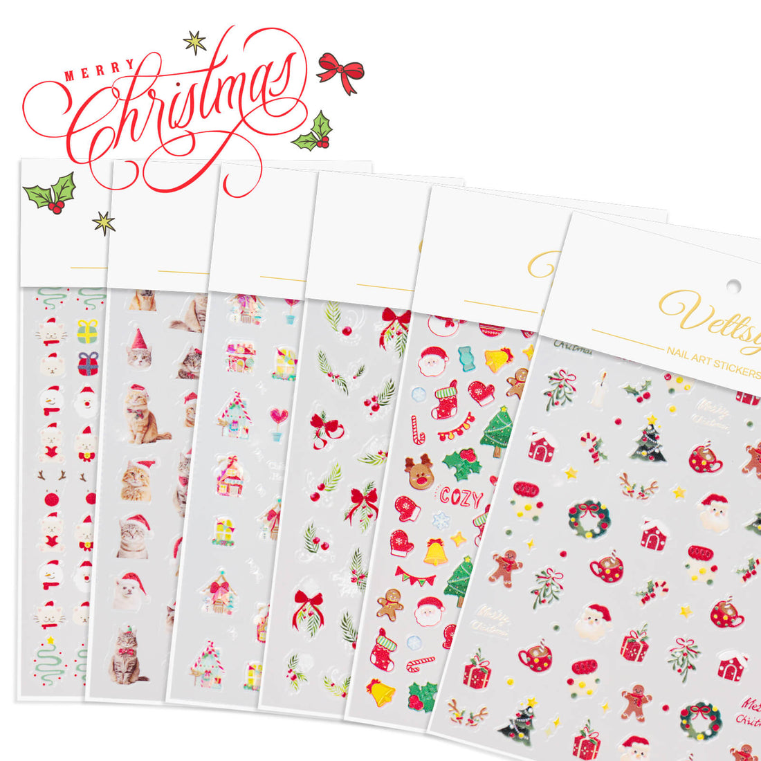 Nail Sticker Set-Santa