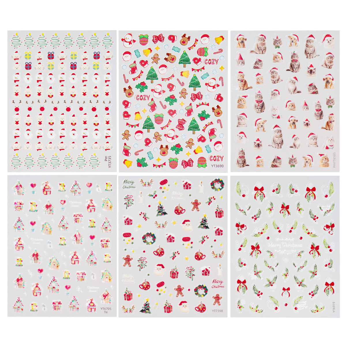 Nail Sticker Set-Santa